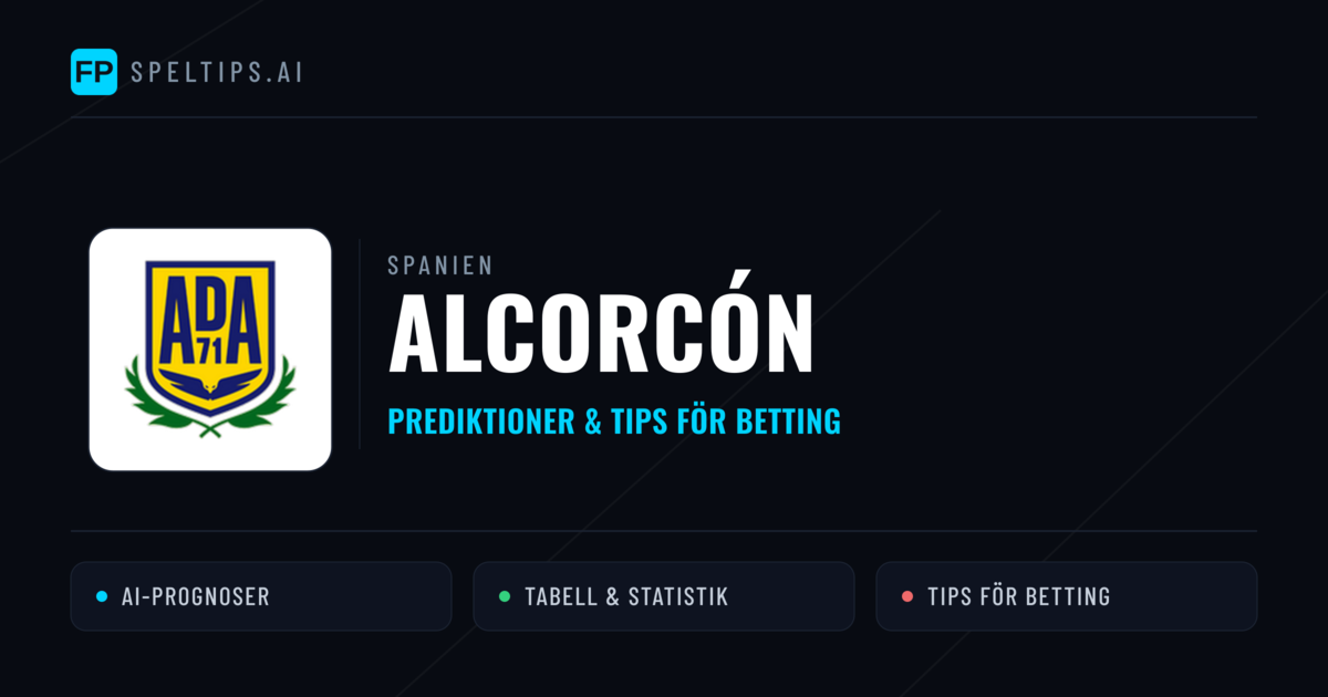 Alcorcón Prognoser & Statistik