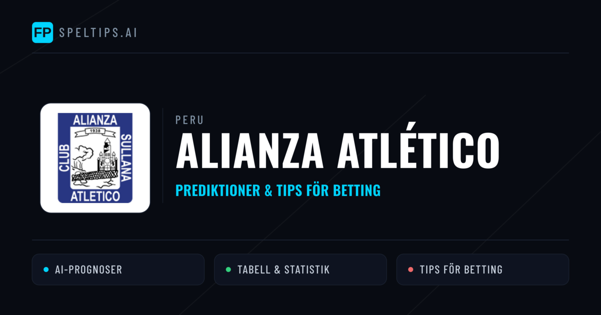 Alianza Atlético Prognoser & Statistik