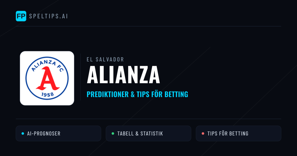 Alianza Prognoser & Statistik