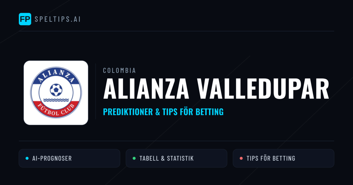 Alianza Valledupar Prognoser & Statistik