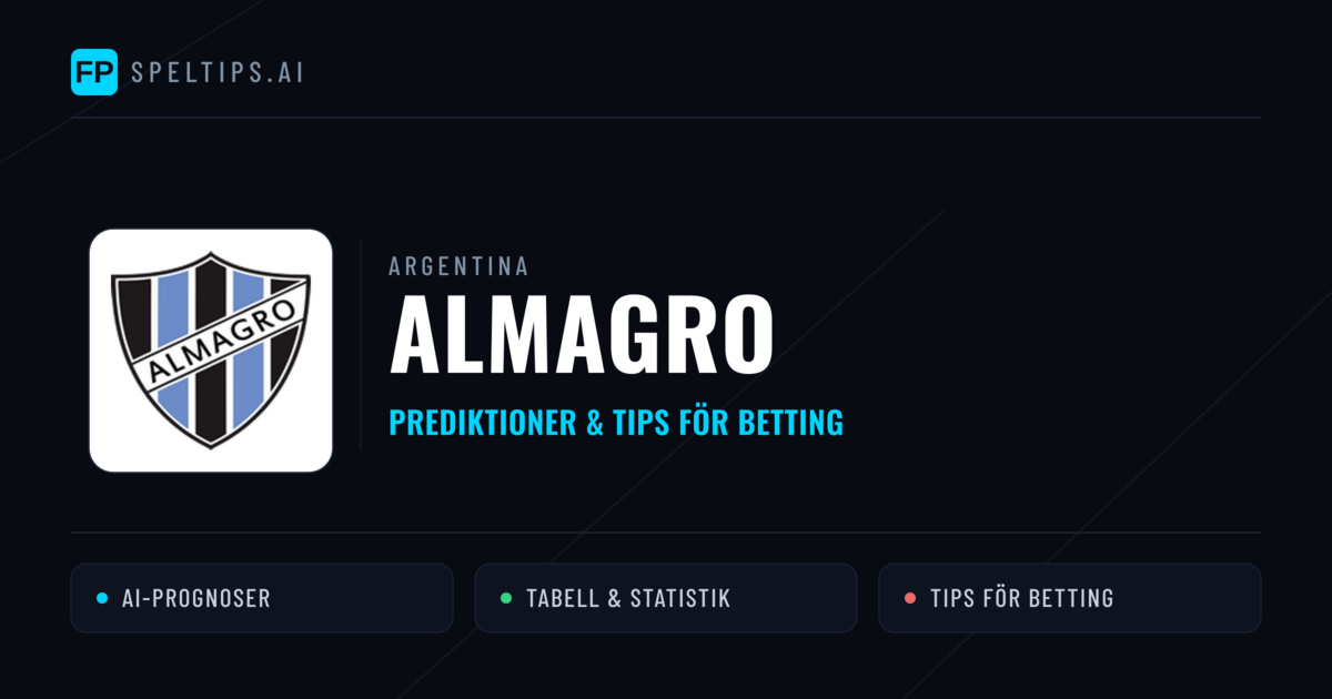 Almagro Prognoser & Statistik