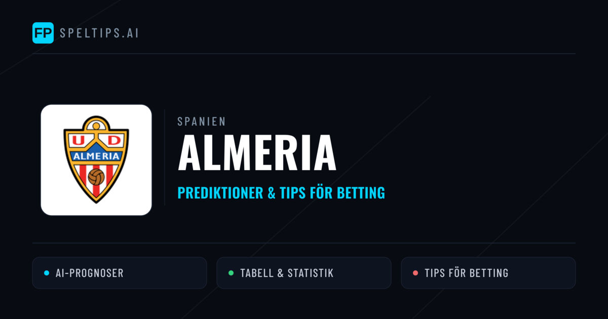 Almeria Prognoser & Statistik