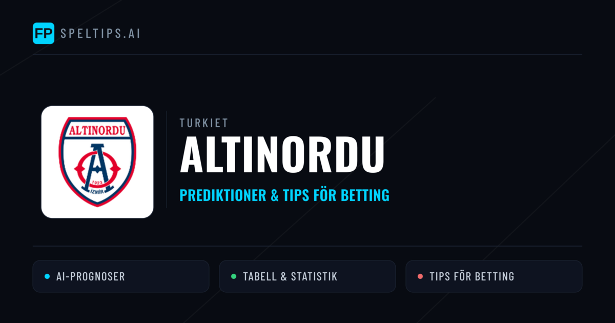 Altınordu Prognoser & Statistik