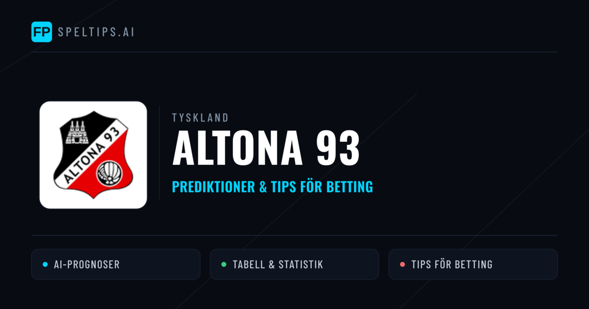Altona 93 Prognoser & Statistik