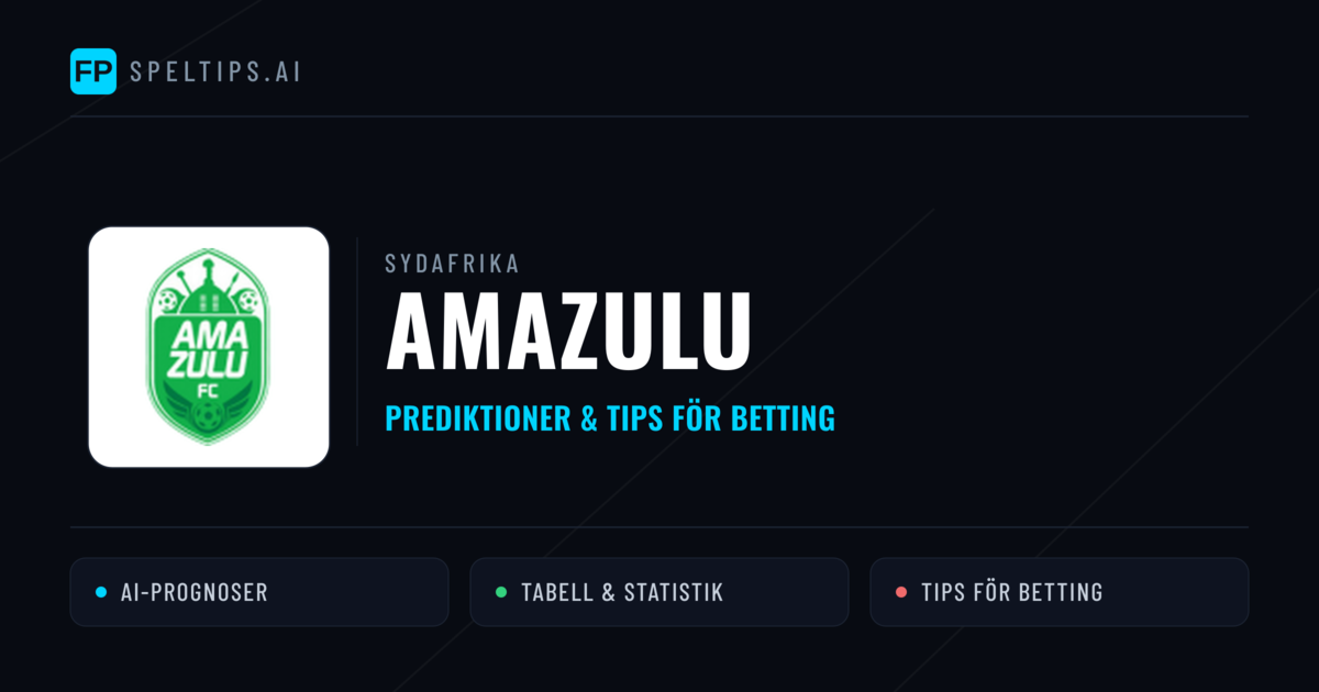 Amazulu Prognoser & Statistik