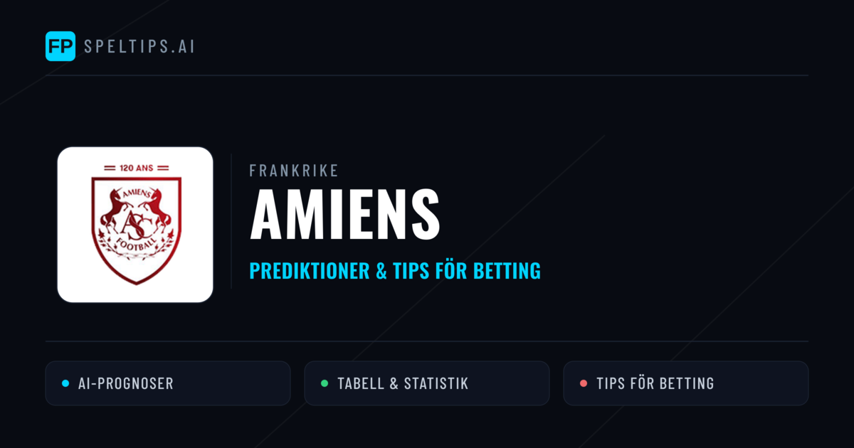 Amiens Prognoser & Statistik