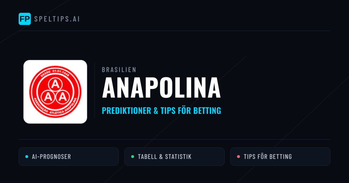 Anapolina Prognoser & Statistik