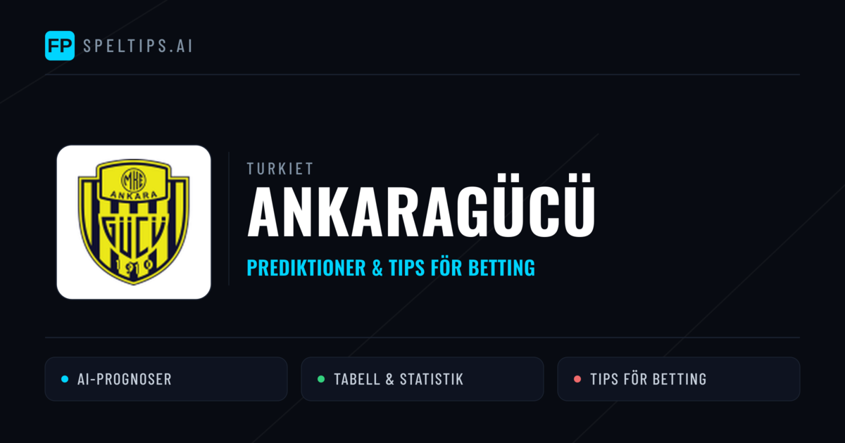 Ankaragücü Prognoser & Statistik