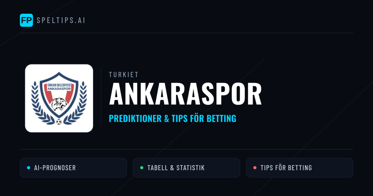 Ankaraspor Prognoser & Statistik