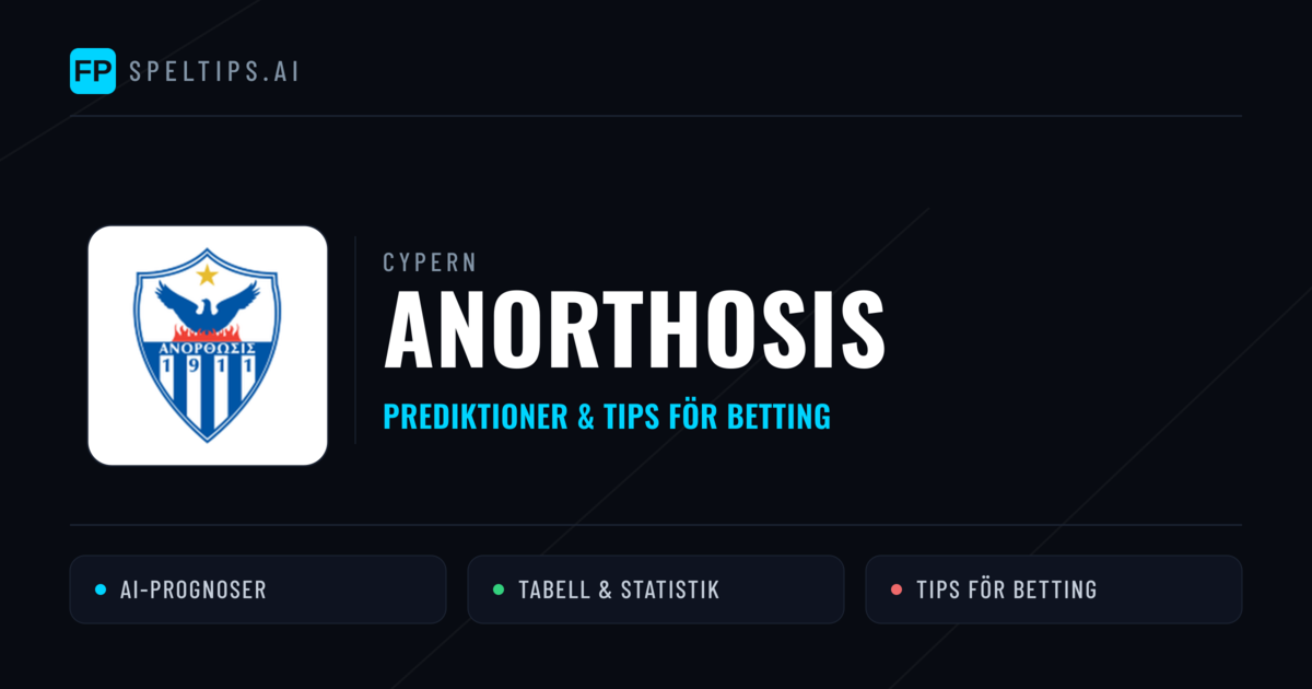Anorthosis Prognoser & Statistik