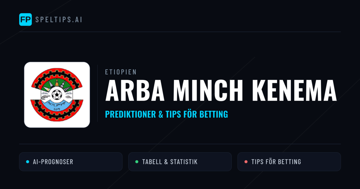 Arba Minch Kenema Prognoser & Statistik