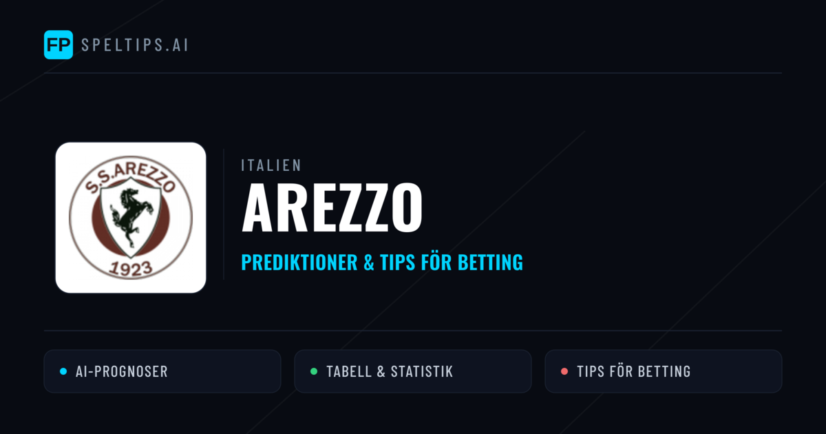 Arezzo Prognoser & Statistik