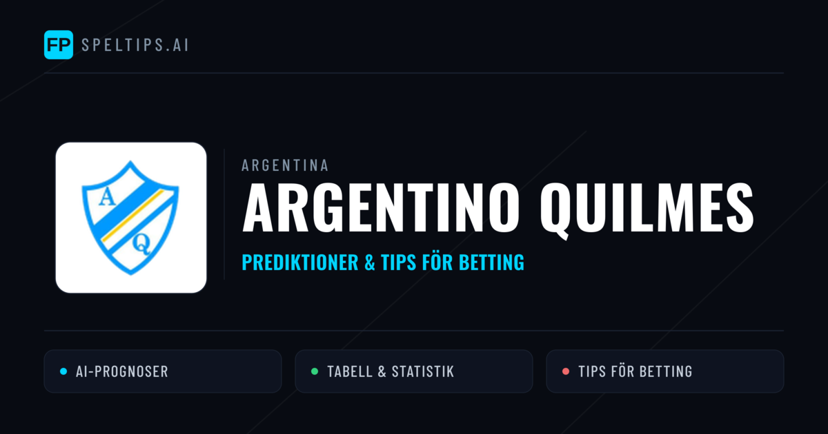 Argentino Quilmes Prognoser & Statistik