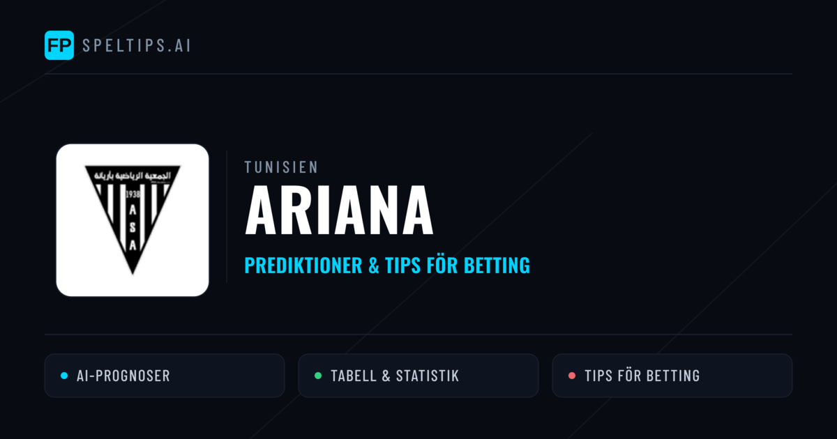 Ariana Prognoser & Statistik