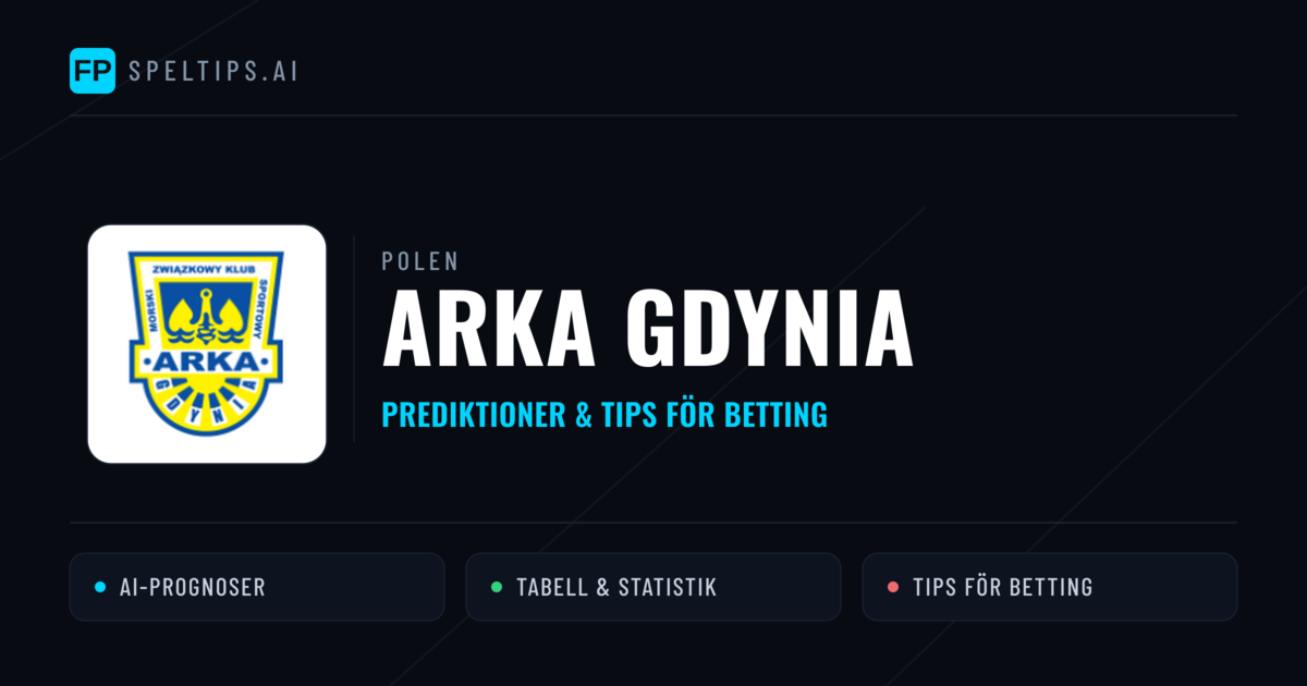 Arka Gdynia Prognoser & Statistik