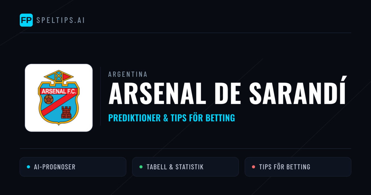 Arsenal de Sarandí Prognoser & Statistik