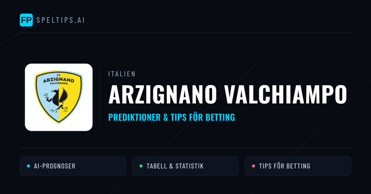 Arzignano Valchiampo Prognoser & Statistik