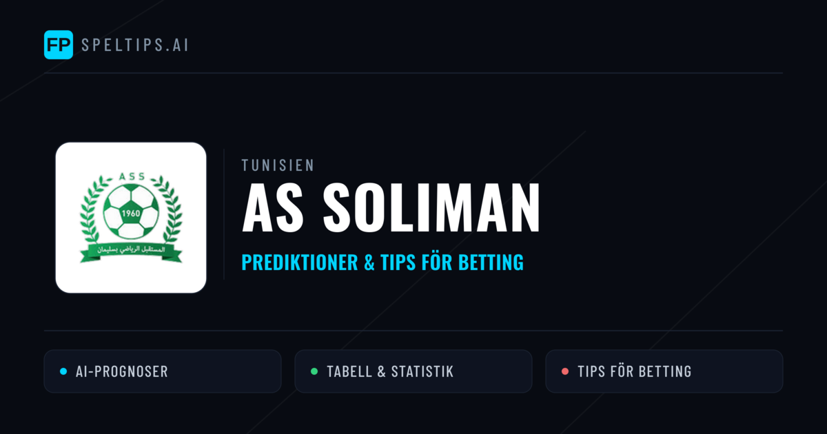 AS Soliman Prognoser & Statistik