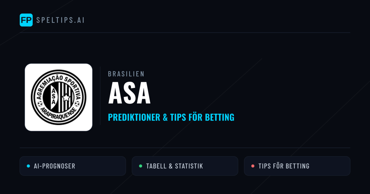 ASA Prognoser & Statistik
