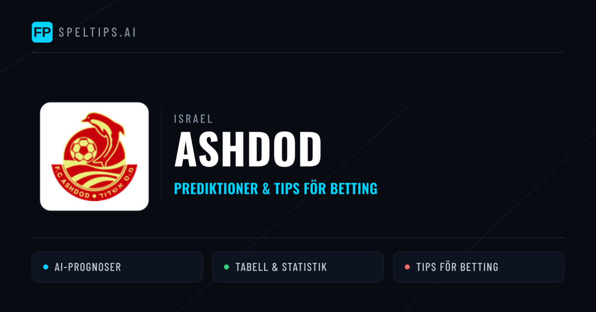 Ashdod Prognoser & Statistik