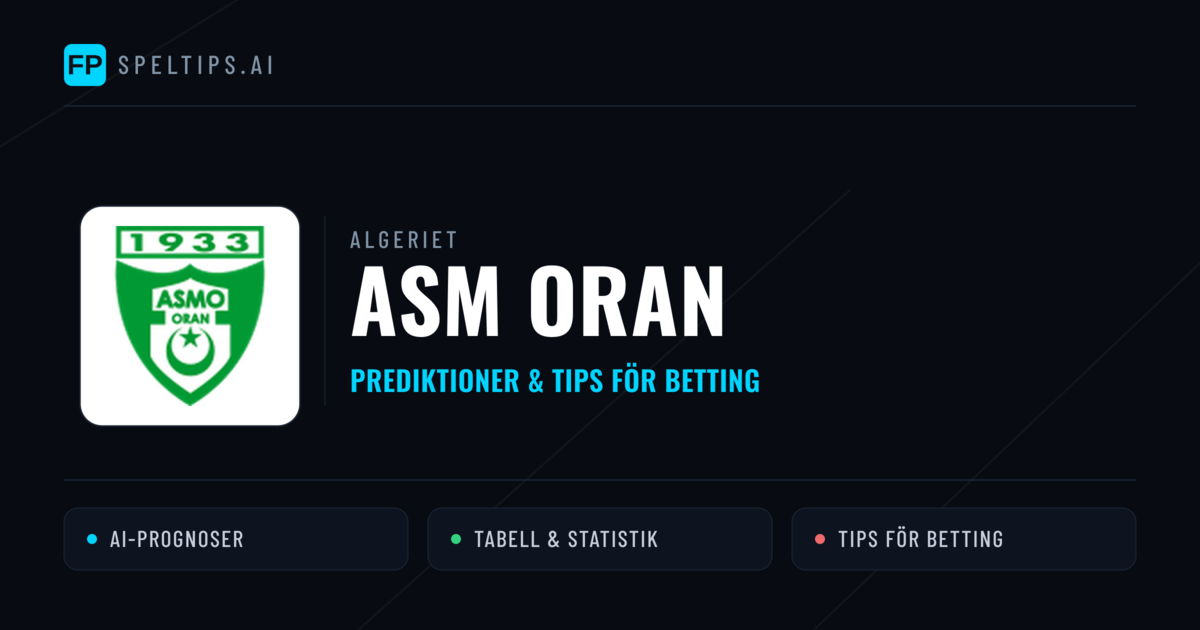 ASM Oran Prognoser & Statistik