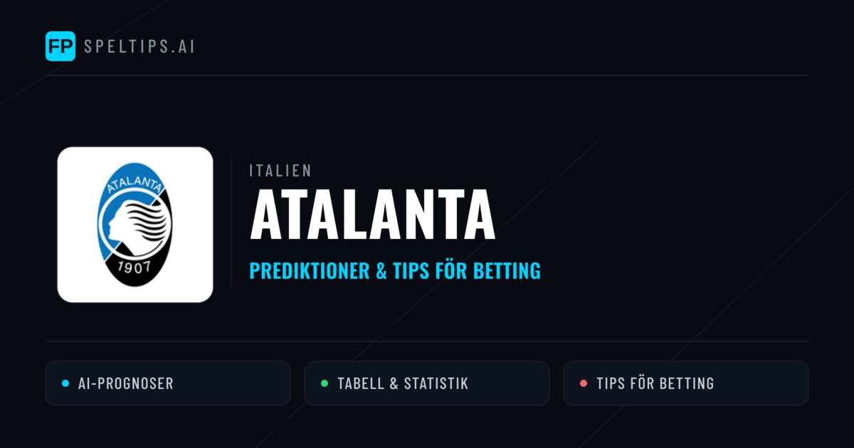 Atalanta Prognoser & Statistik
