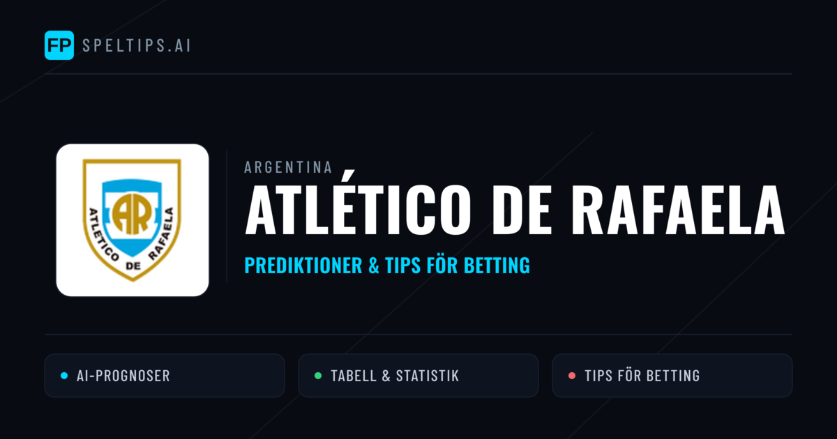Atlético de Rafaela Prognoser & Statistik