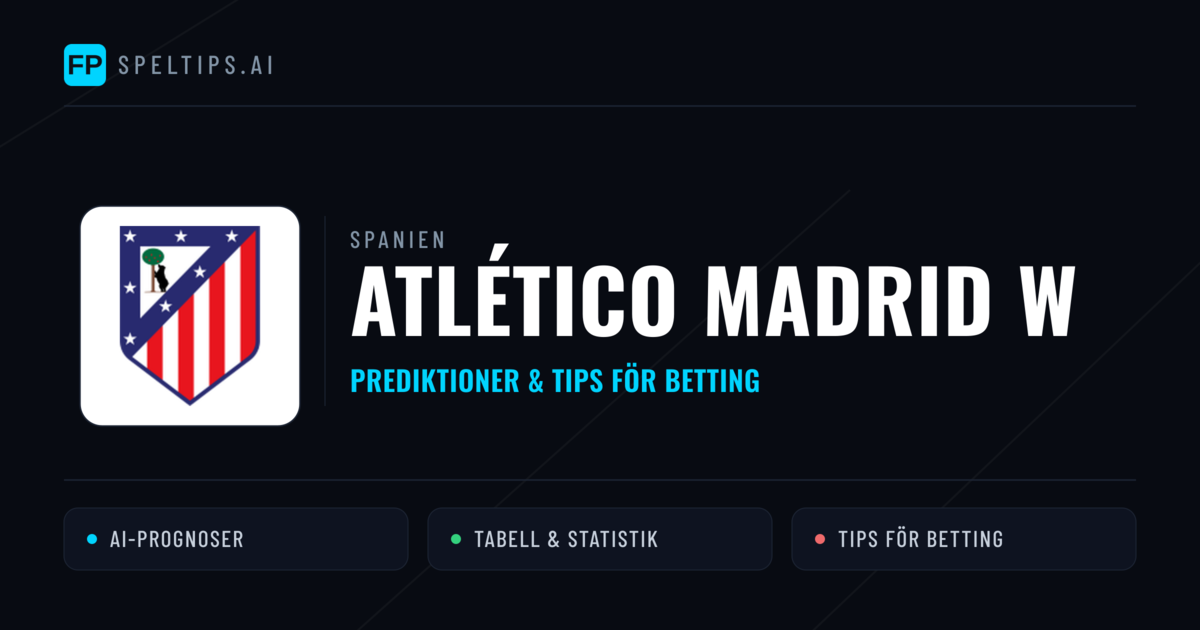 Atlético Madrid W Prognoser & Statistik