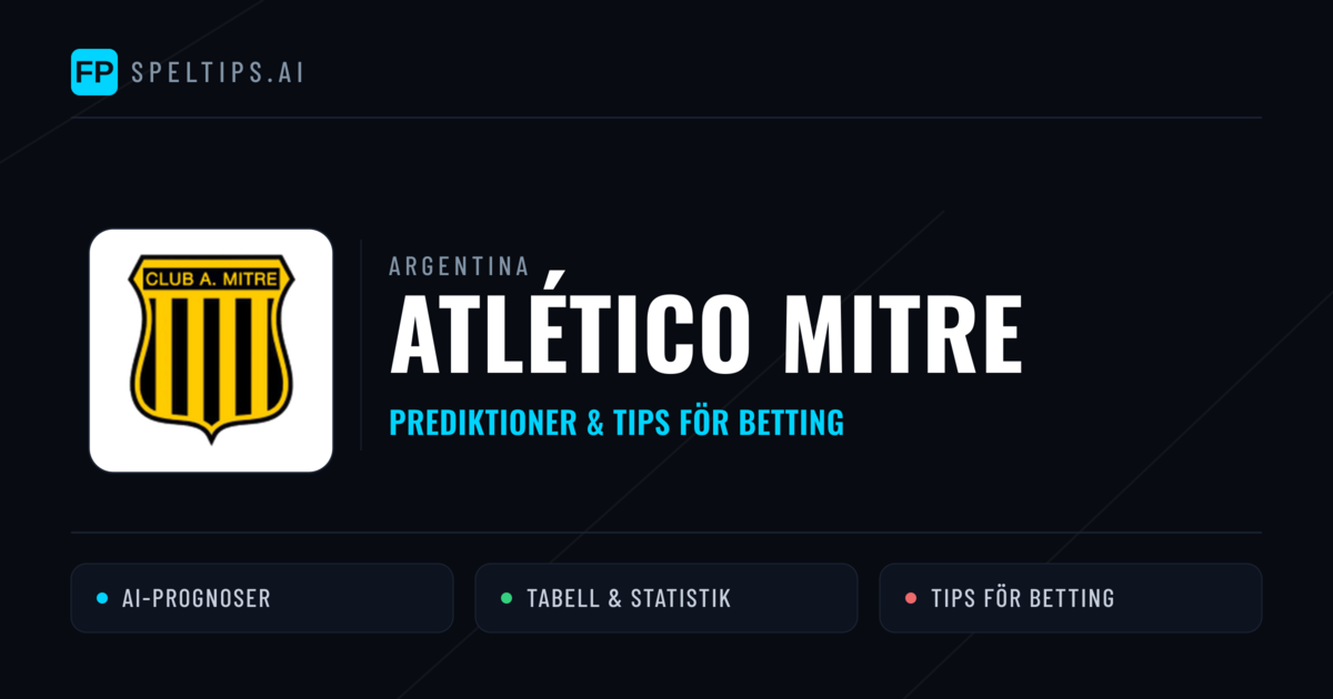 Atlético Mitre Prognoser & Statistik