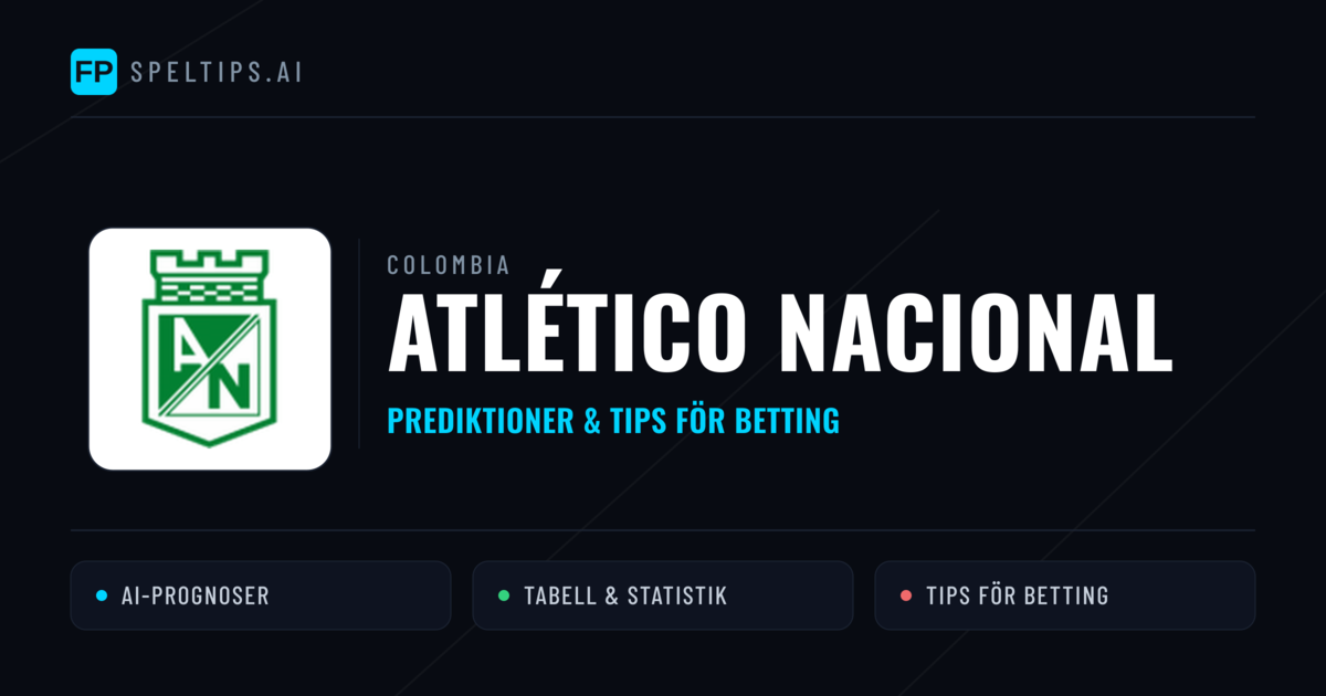 Atlético Nacional Prognoser & Statistik