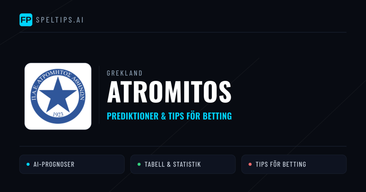 Atromitos Prognoser & Statistik