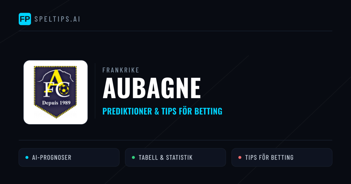 Aubagne Prognoser & Statistik