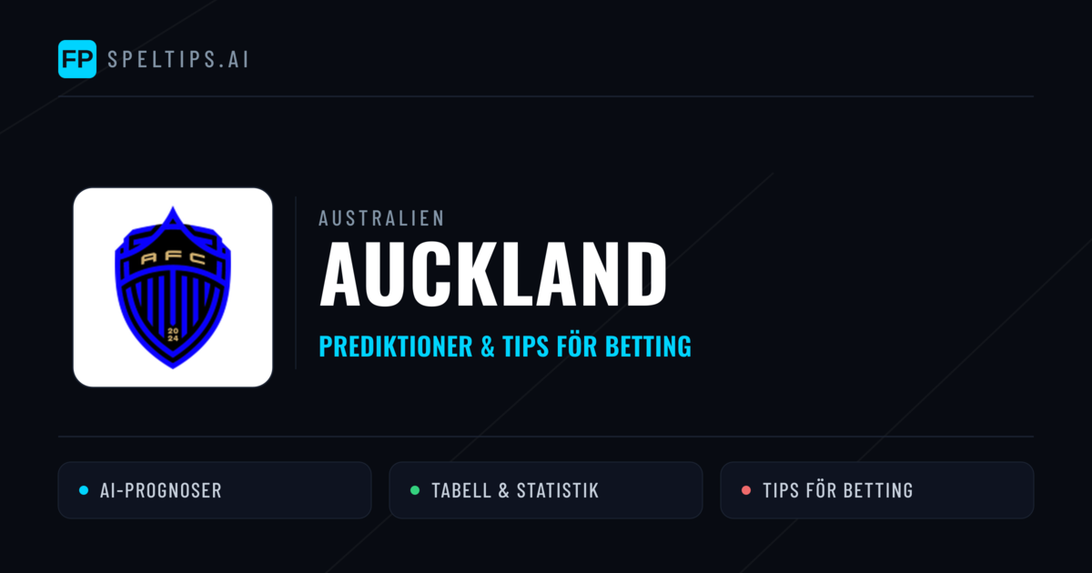 Auckland Prognoser & Statistik
