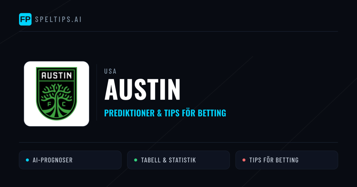 Austin Prognoser & Statistik
