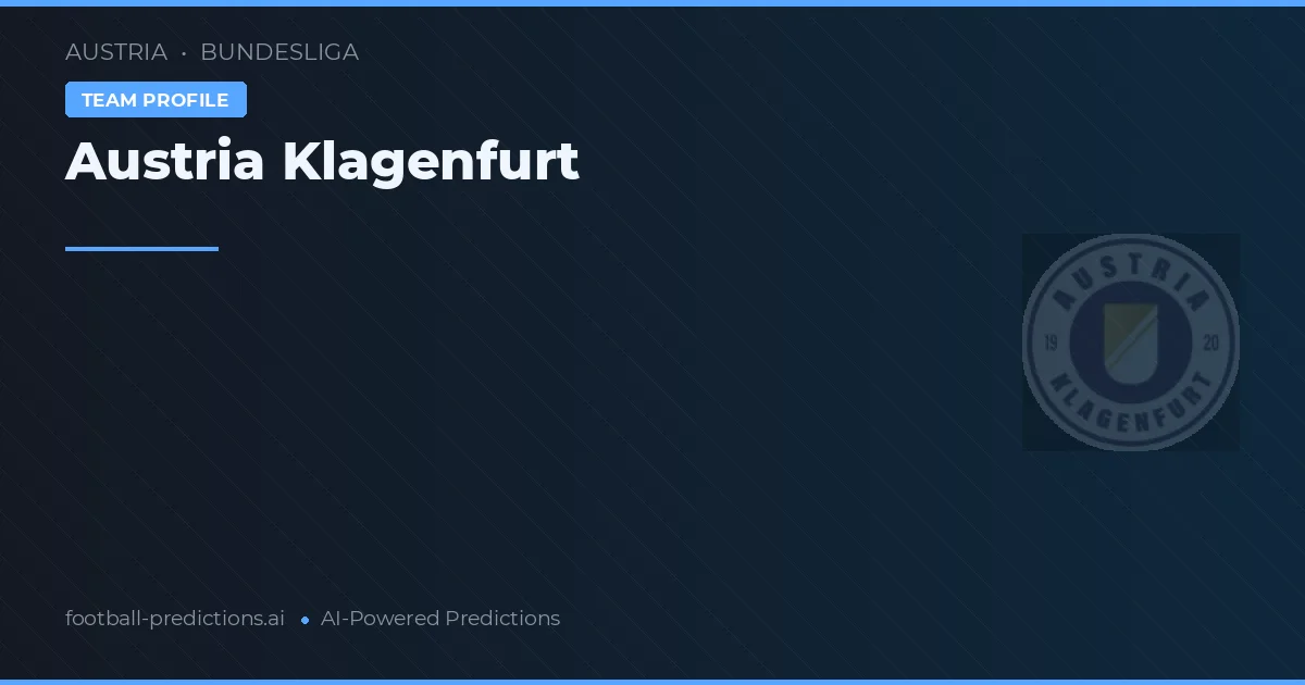 Austria Klagenfurt Prognoser & Statistik