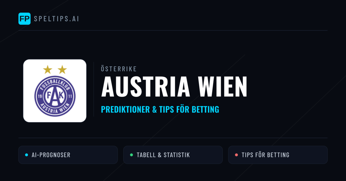 Austria Wien Prognoser & Statistik