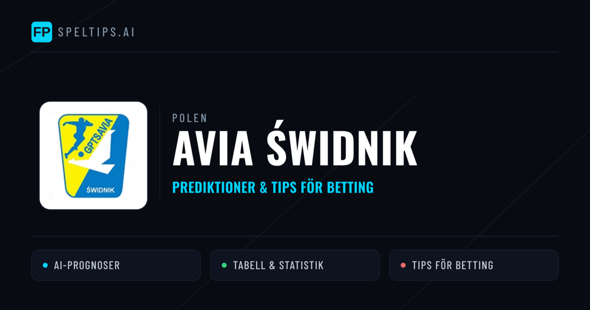 Avia Świdnik Prognoser & Statistik