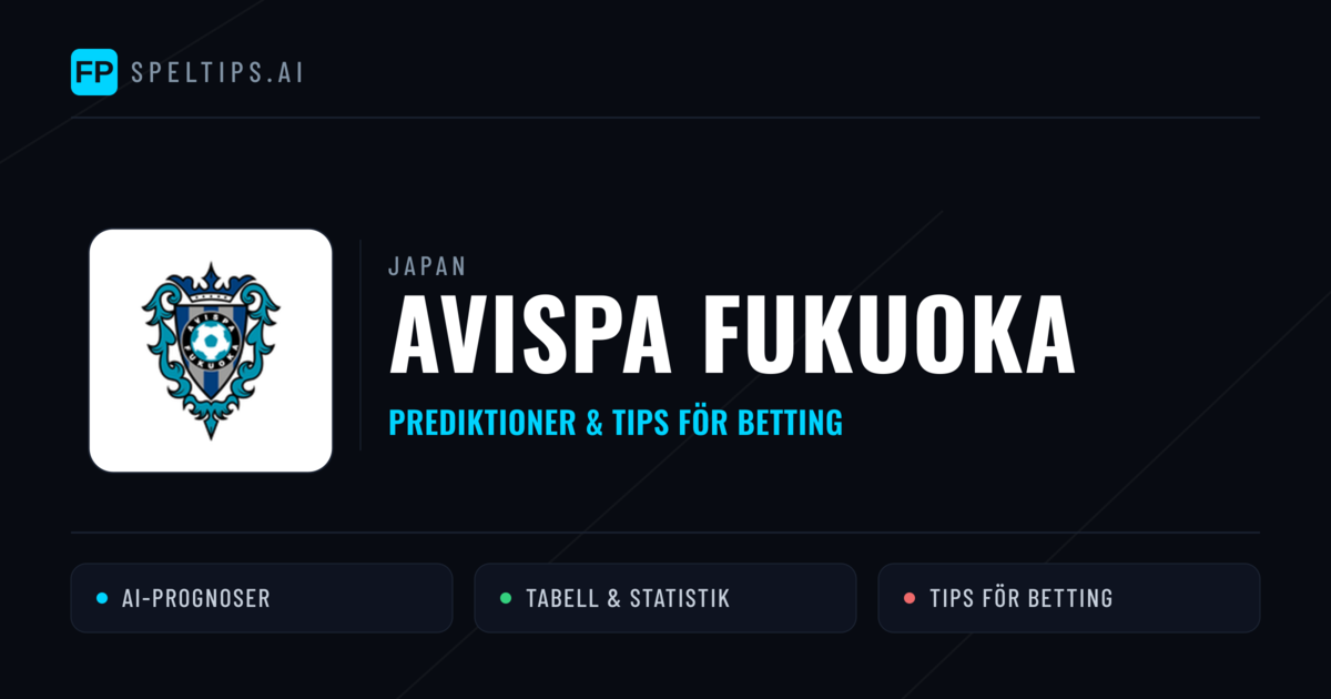 Avispa Fukuoka Prognoser & Statistik