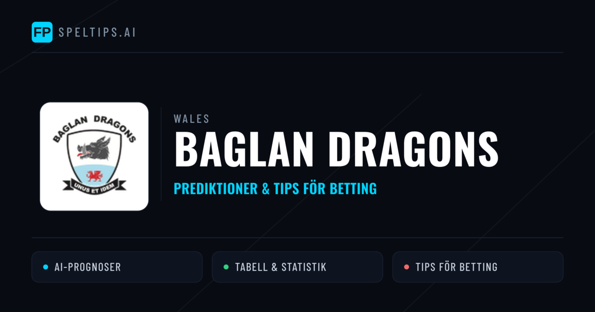 Baglan Dragons Prognoser & Statistik