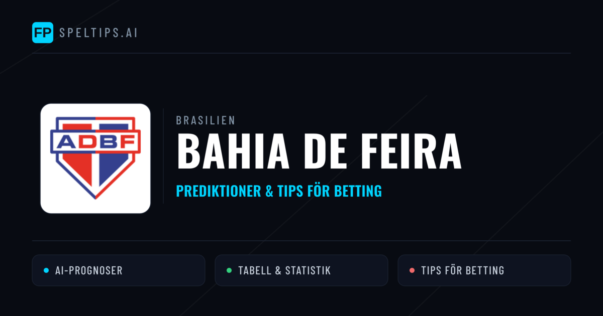 Bahia de Feira Prognoser & Statistik