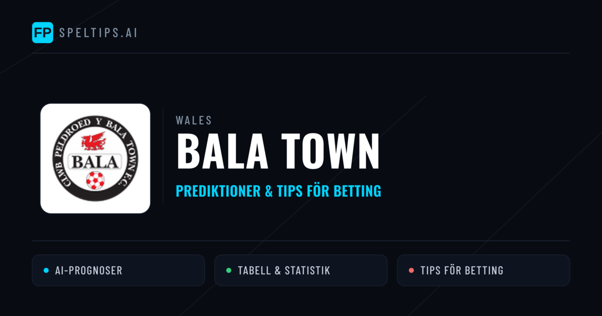 Bala Town Prognoser & Statistik