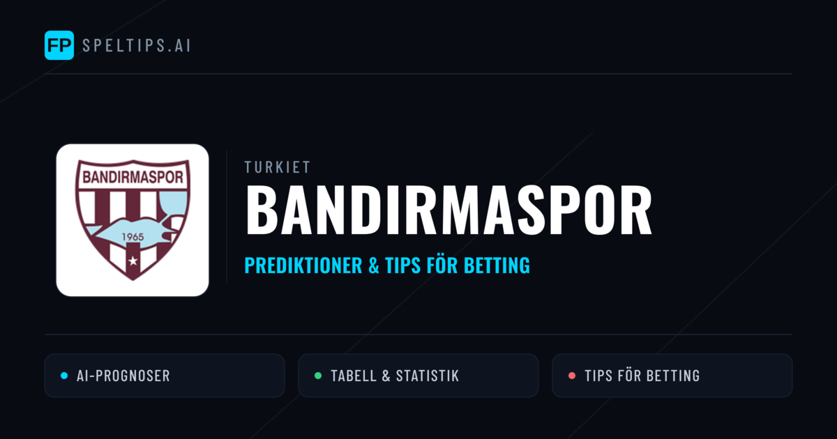 Bandırmaspor Prognoser & Statistik