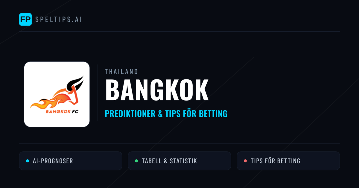 Bangkok Prognoser & Statistik