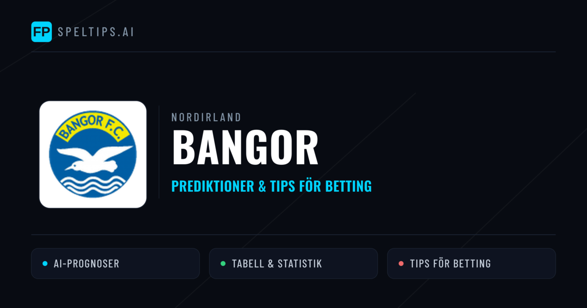 Bangor Prognoser & Statistik