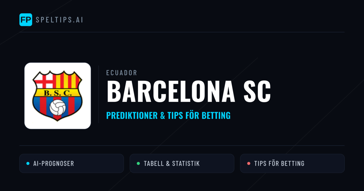 Barcelona SC Prognoser & Statistik