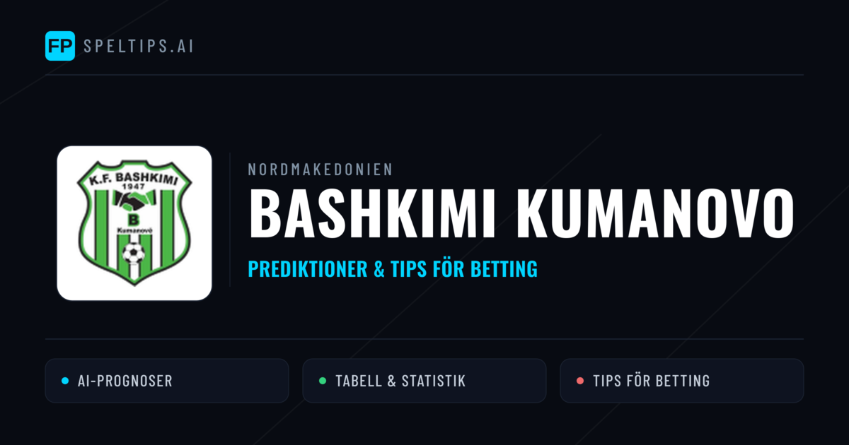 Bashkimi Kumanovo Prognoser & Statistik