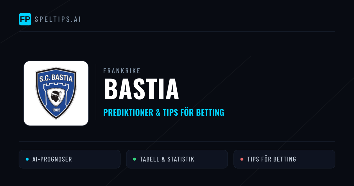 Bastia Prognoser & Statistik