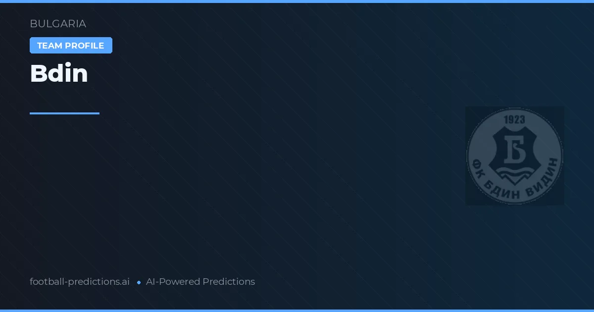 Bdin Prognoser & Statistik