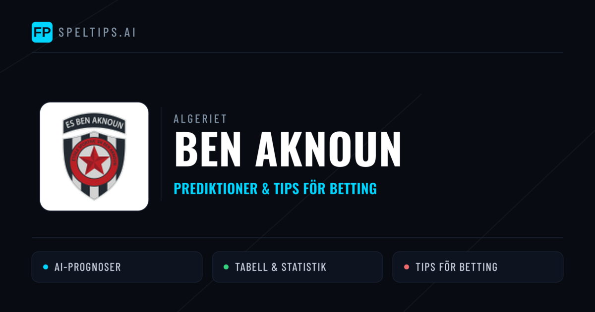 Ben Aknoun Prognoser & Statistik
