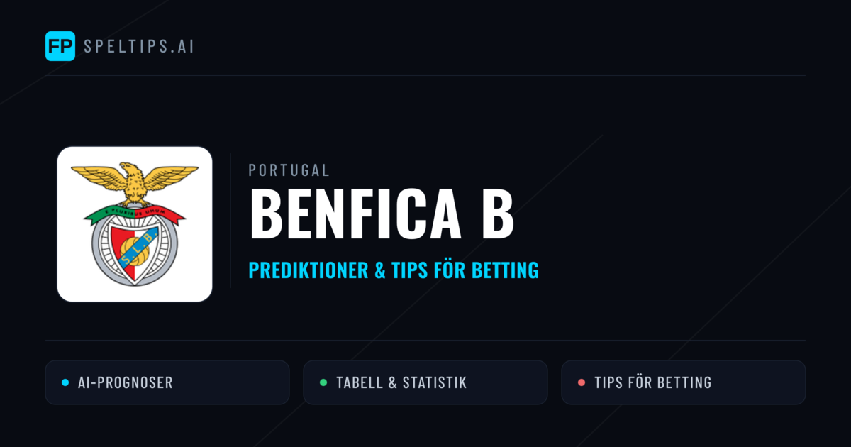 Benfica B Prognoser & Statistik